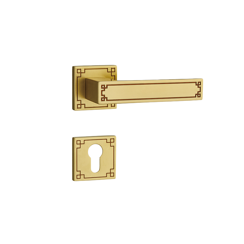 Courtyard door knob-brass lock-wear-resistant